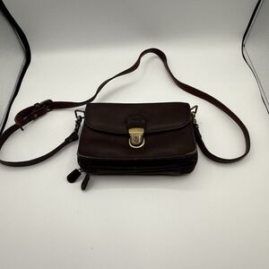 Boulder Ridge Brown Leather‎ Folding Crossbody Bag Wallet